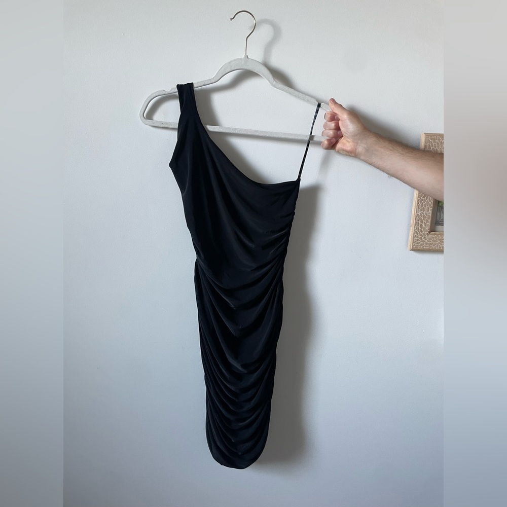 Missguided black form fitting dress